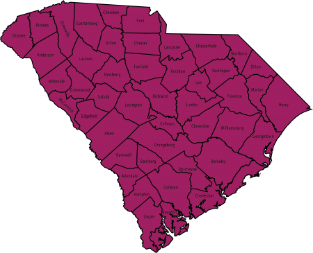 State Map - South Carolina
