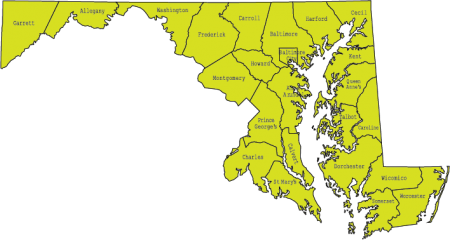 State Map - Maryland